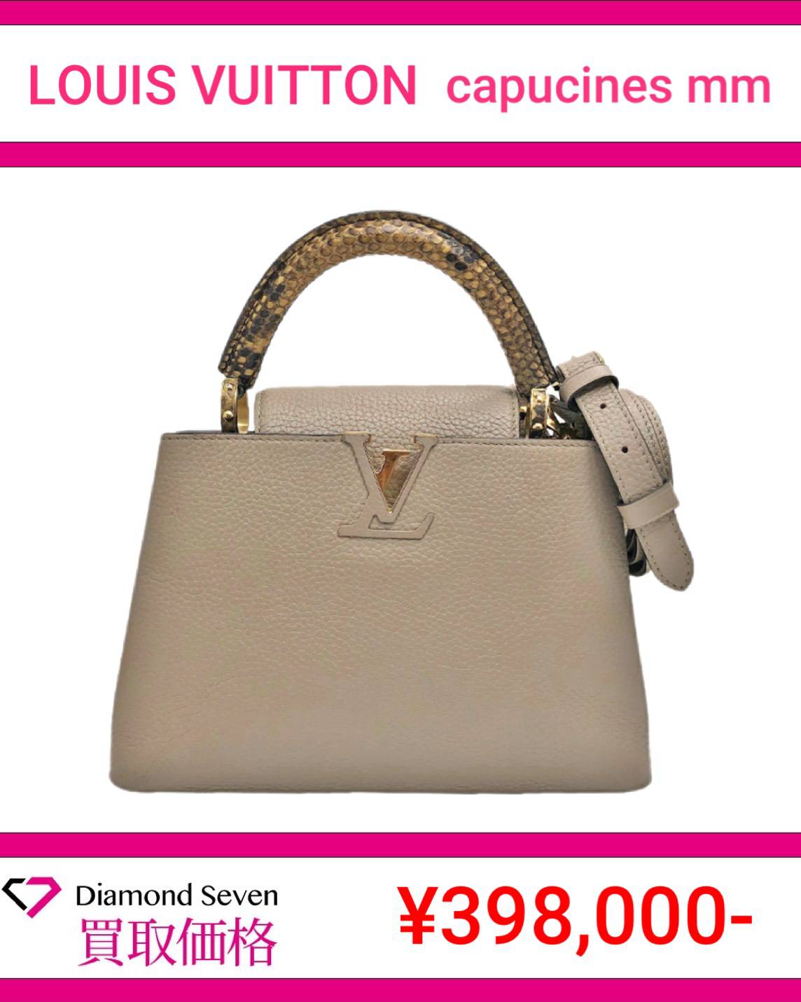 ルイ・ヴィトン「カプシーヌ MM（ガレ／パイソン）」