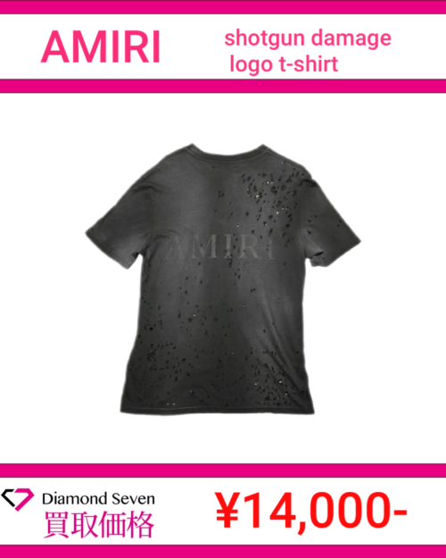 AMIRI（アミリ）「ショットガンダメージ ロゴTシャツ」